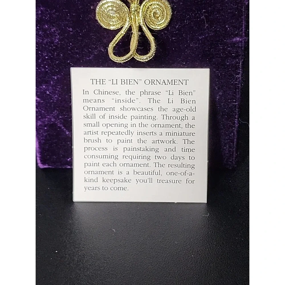 Li Bien Angel 2004 Christmas Ornament Lavender White Angels Hand Painted Pier 1